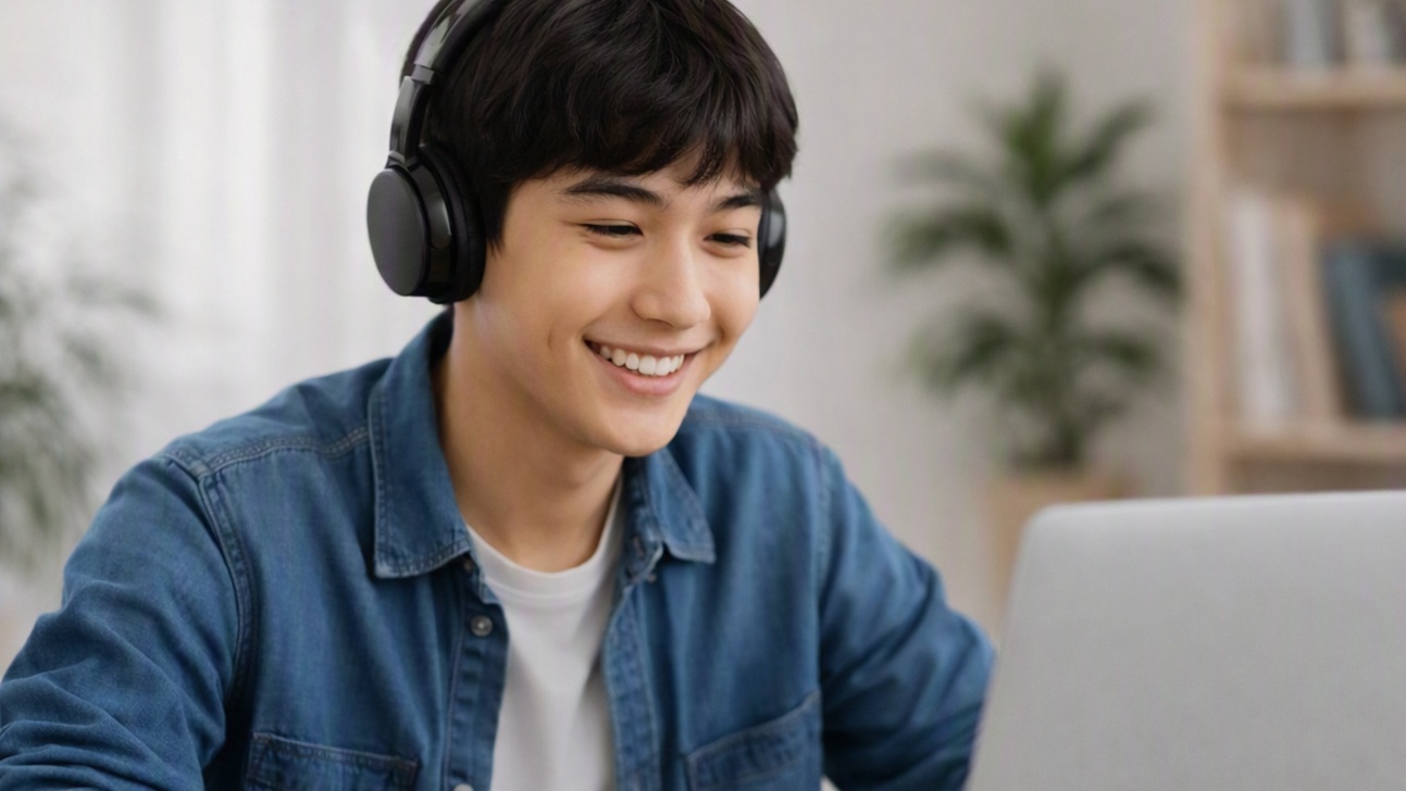 Teen English class — teenage student learning English online